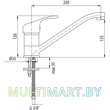 Смеситель Valvex Rubin 2444.01.0 картинка 2
